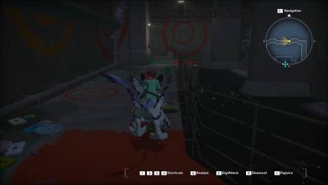 Riding Garurumon in Digimon Story Time Stranger