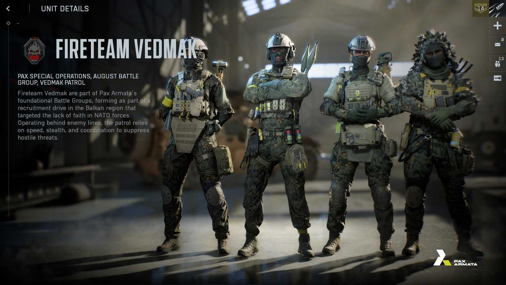 BF6 Fireteam Vedmak default skins