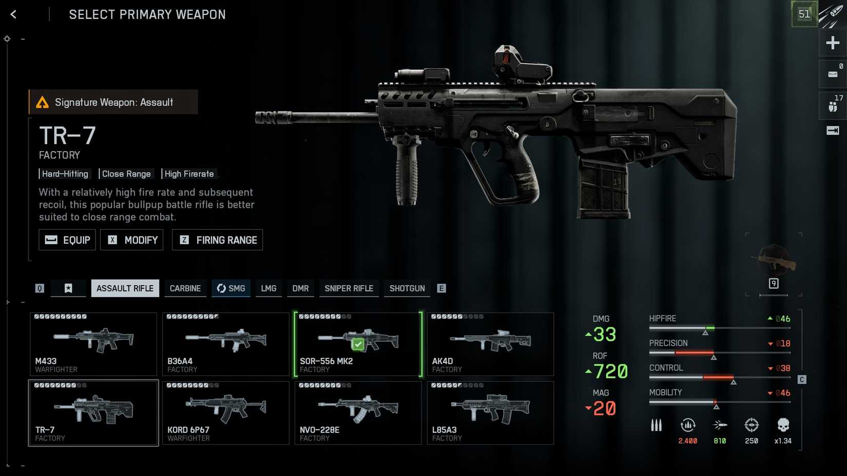 BF6 Tavor Stats