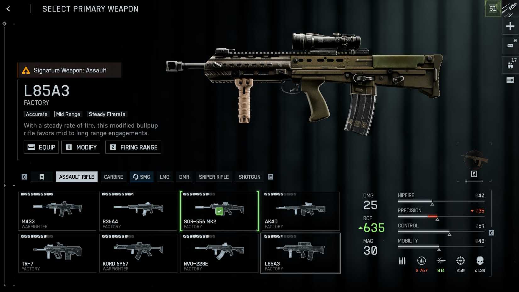 BF6 L85A3 Stats
