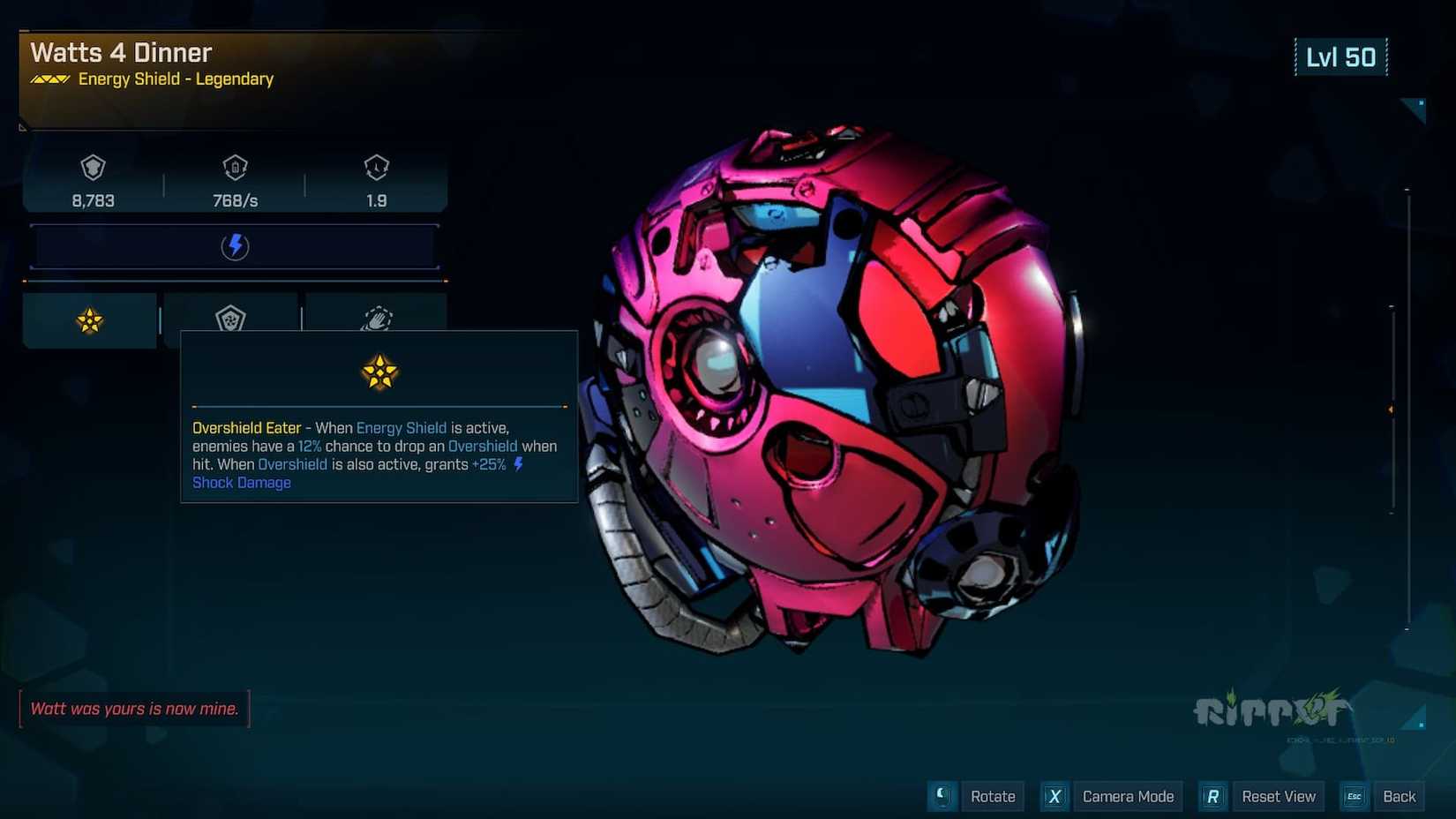 BL4 Watts 4 Dinner Legendary Effect