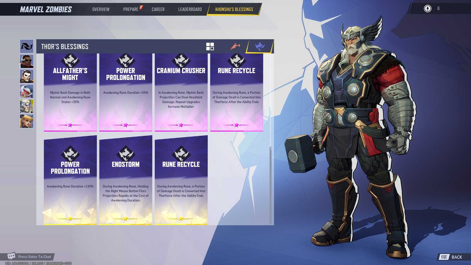 Marvel Rivals Thor Zombies Blue Blessings