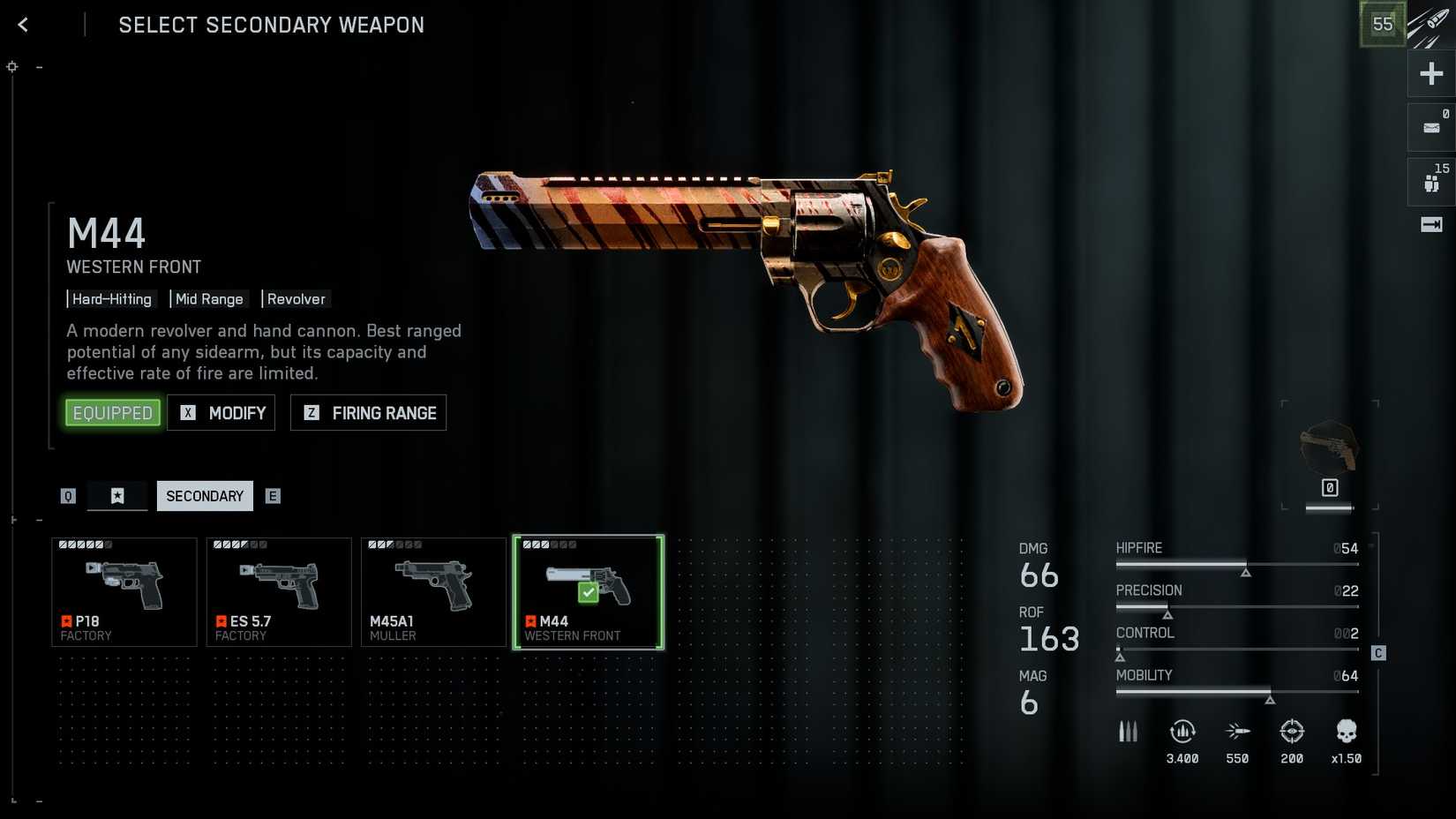 BF6 M44 revolver Stats