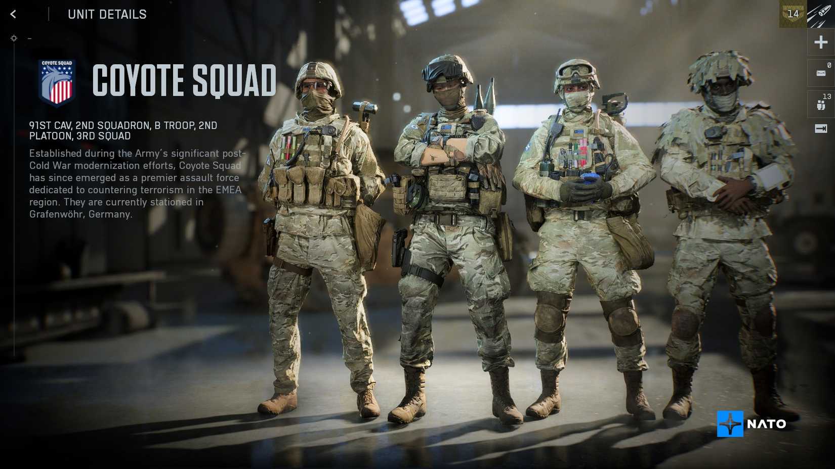 BF6 Coyote Squad default skins