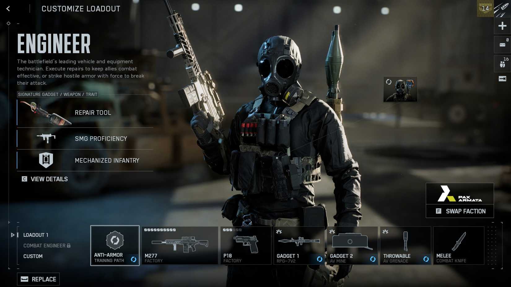 BF6 Pax Armata gas mask Skin