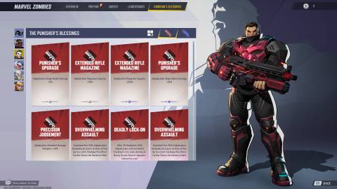 Marvel Rivals Zombies Punisher Red Blessings