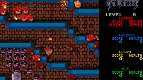 A horde of monsters in level 8 - Gauntlet