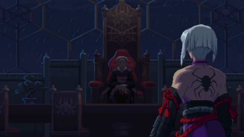 A scene featuring Kumori in Ninja Gaiden Ragebound