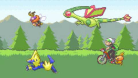 A screenshot of the game's opening cutscene - Pokemon Emerald
