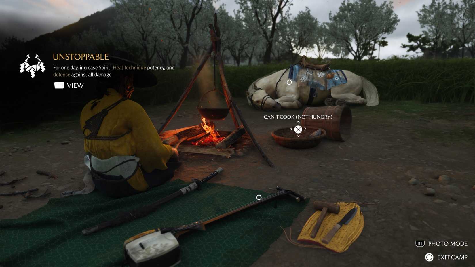 acquiring a food buff in ghost of yotei