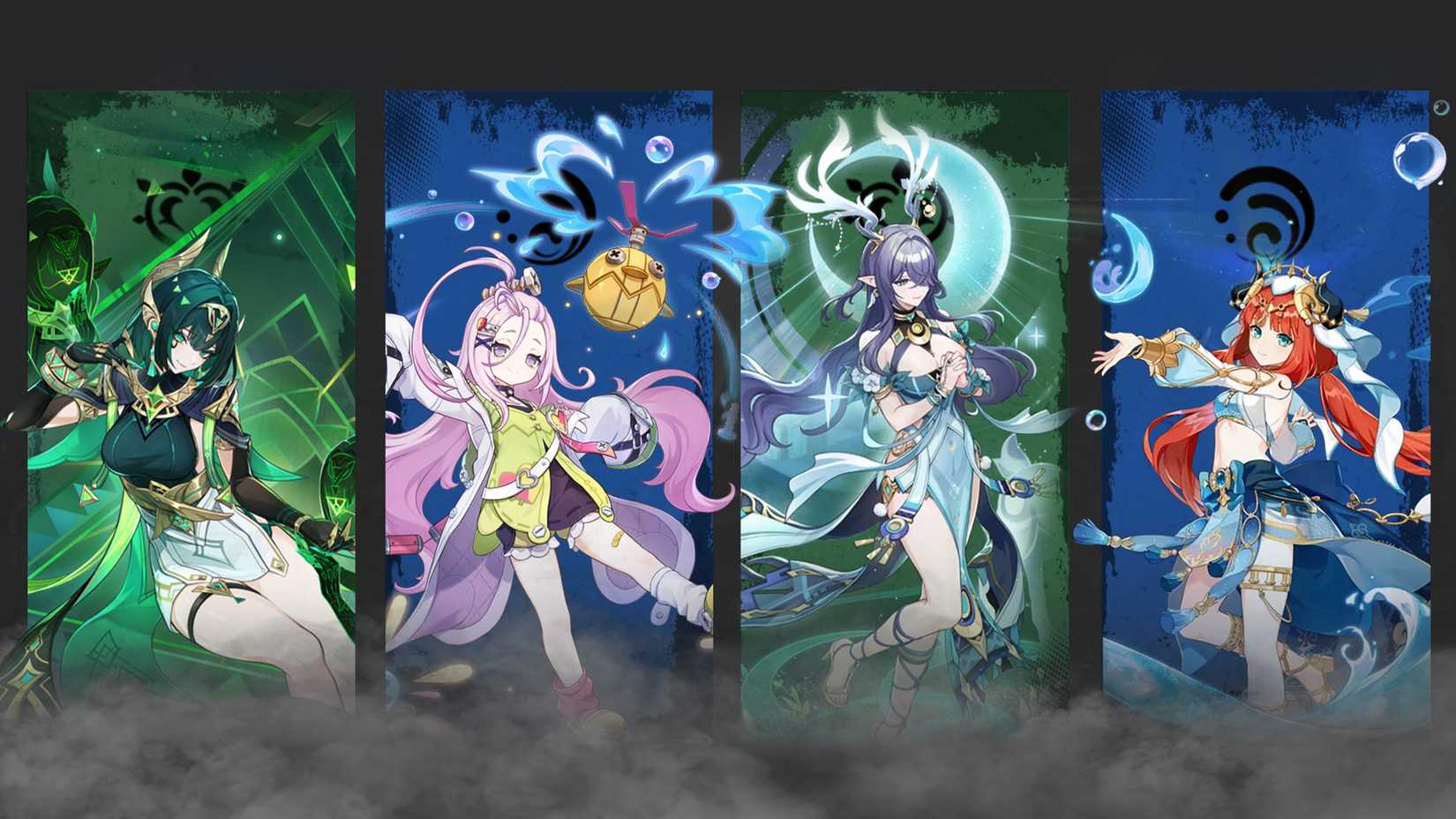 Aino-Lauma-Nilou-and Nefer Team Composition In Genshin Impact