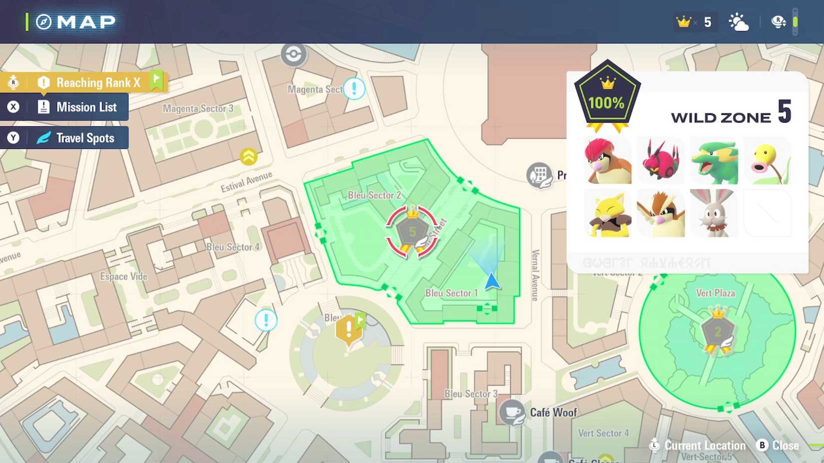 all pokemon in wild zone 5 in pokemon legends za
