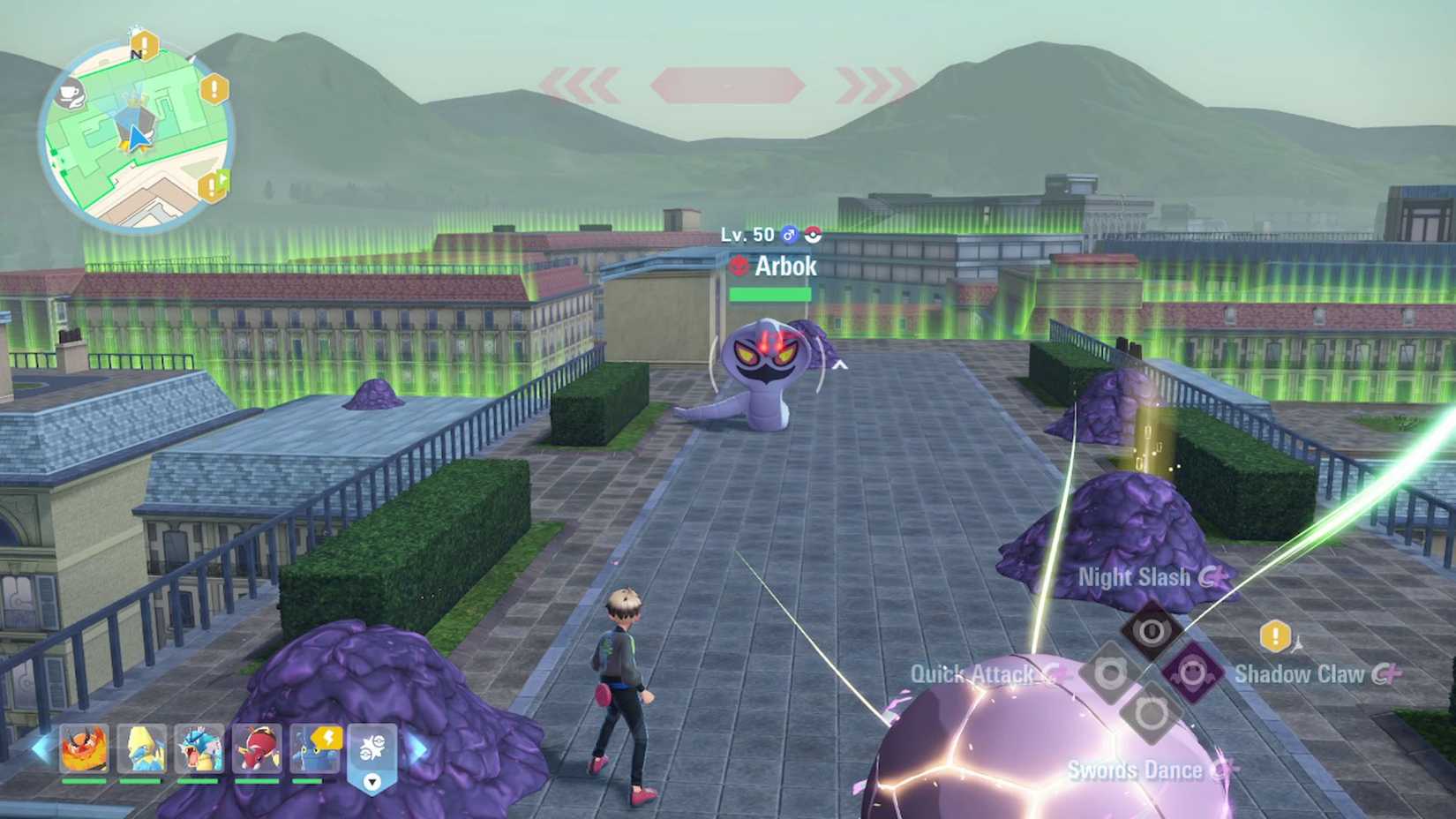 alpha arbok in wild zone 10 in pokemon legends za