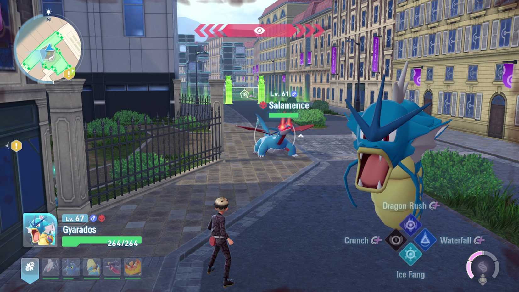 alpha salamence in wild zone 18 in pokemon legends za