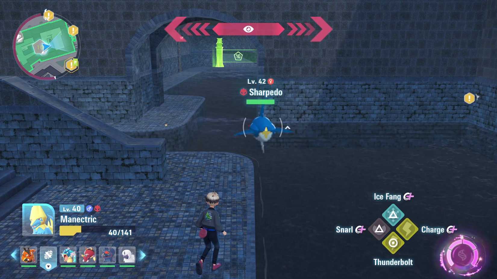 alpha sharpedo in wild zone 10 in pokemon legends za