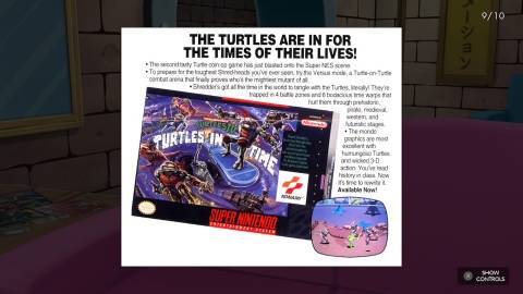 An ad for a TMNT game in the Teenage Mutant Ninja Turtles The Cowabunga Collection