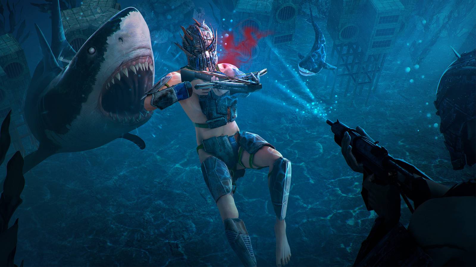 Anchor by Fearem key art underwater fight shark