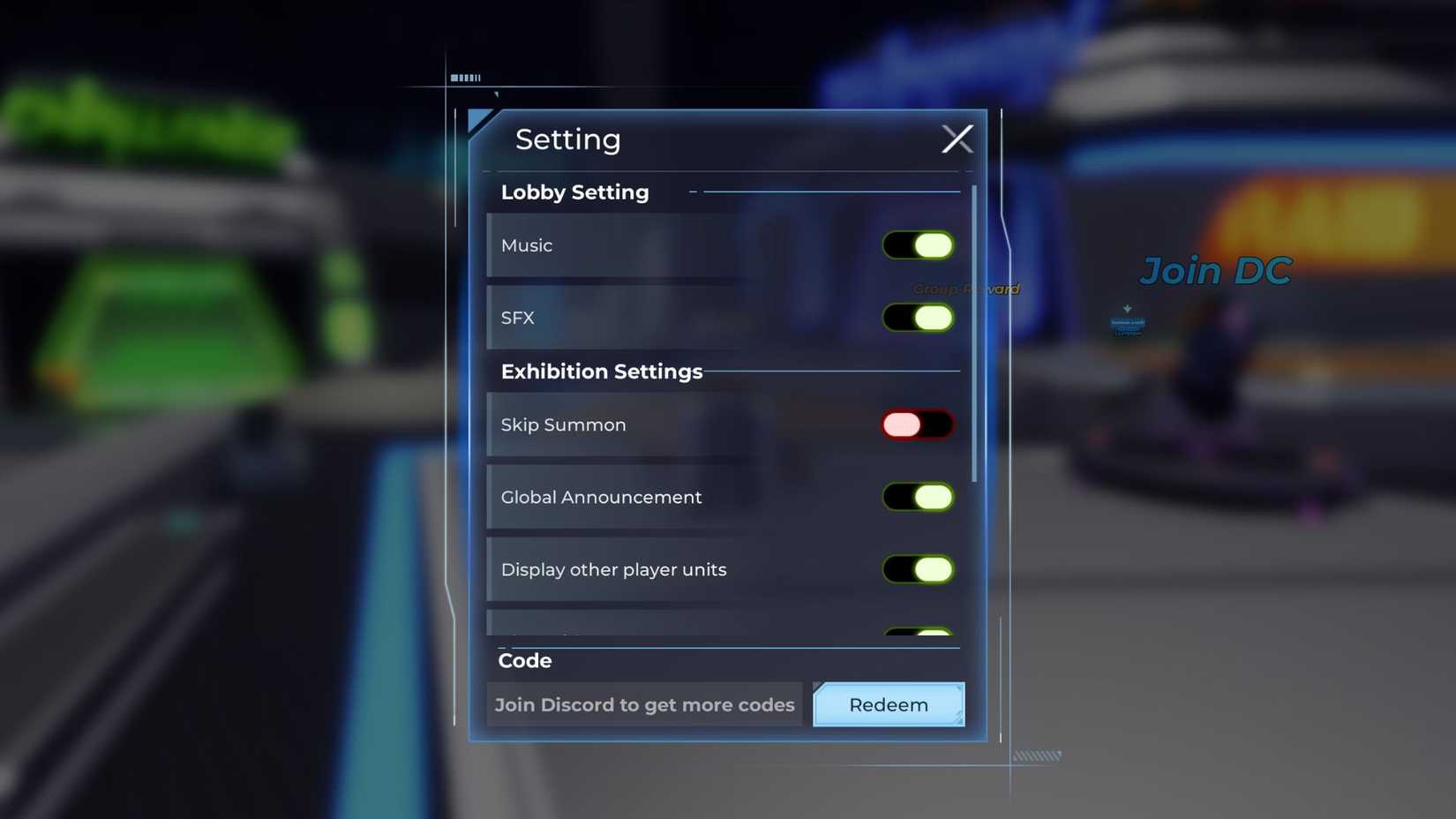 Anime Raid the codes tab