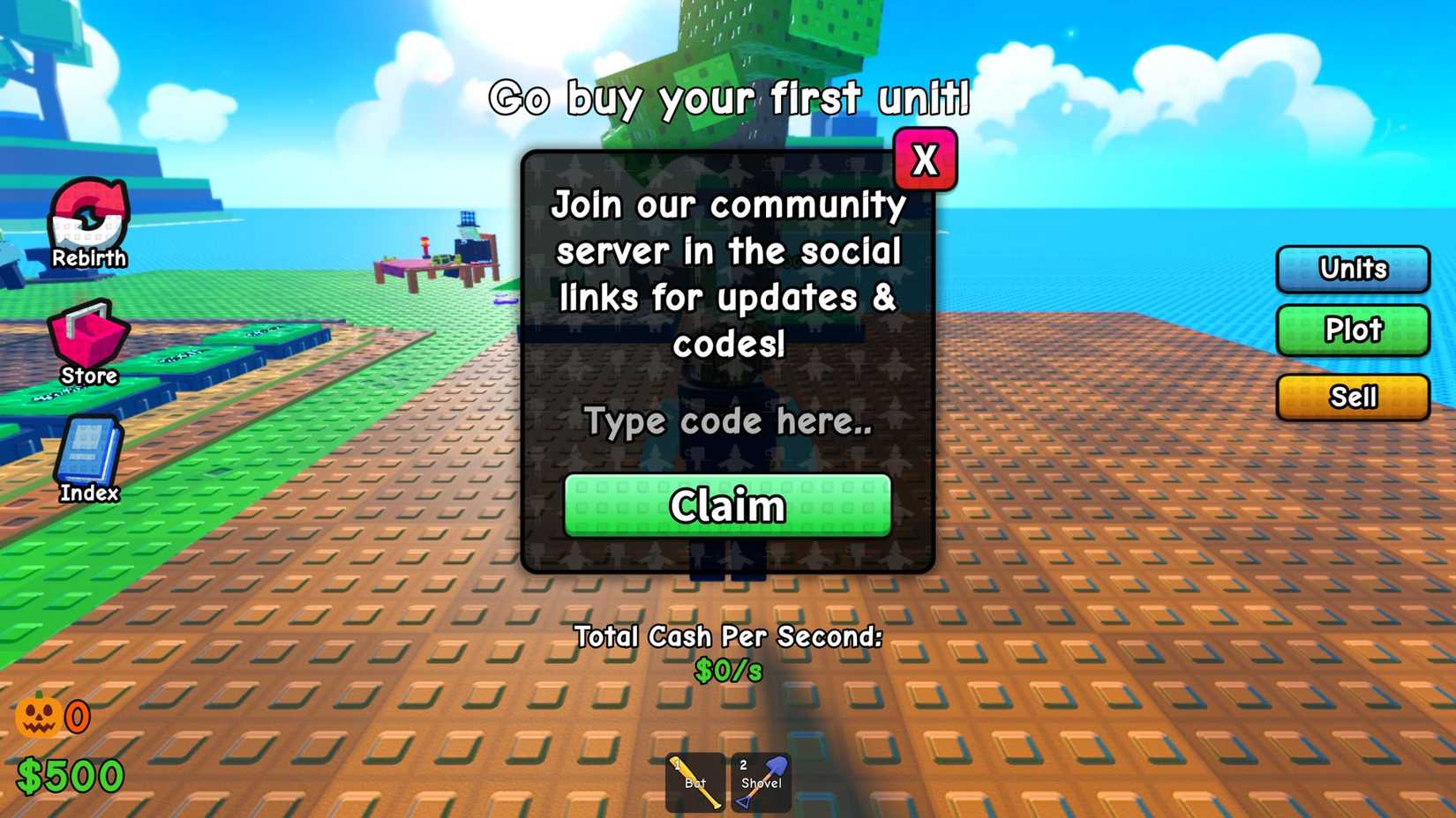 Anime Vs Brainrots the codes tab