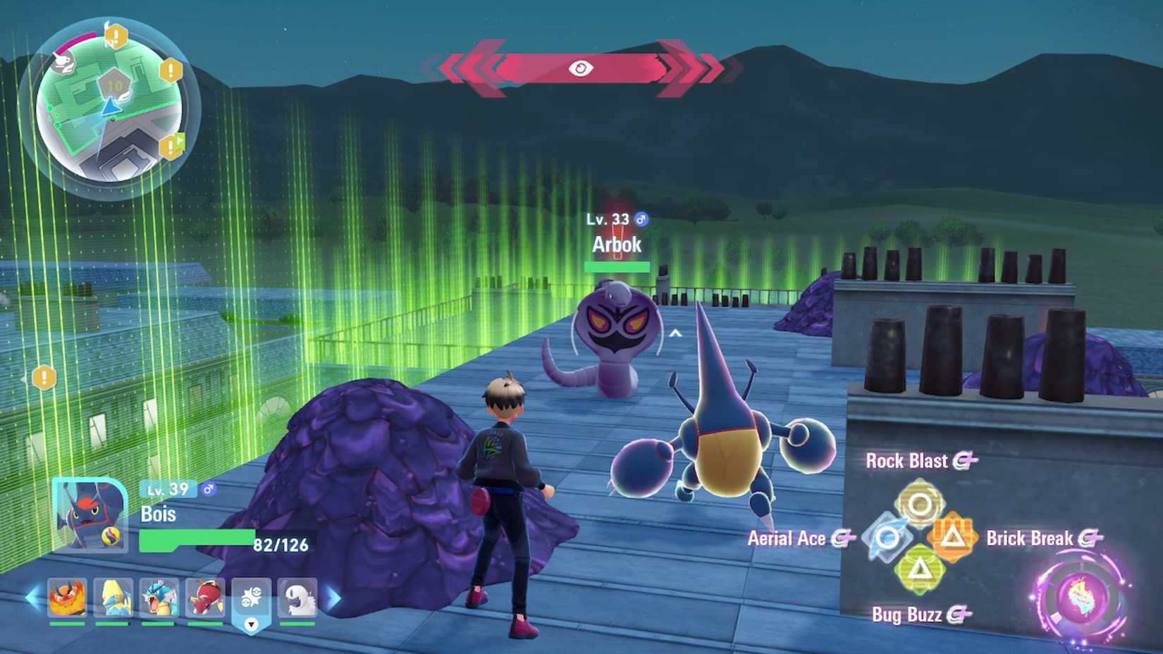 arbok in wild zone 10 in pokemon legends za