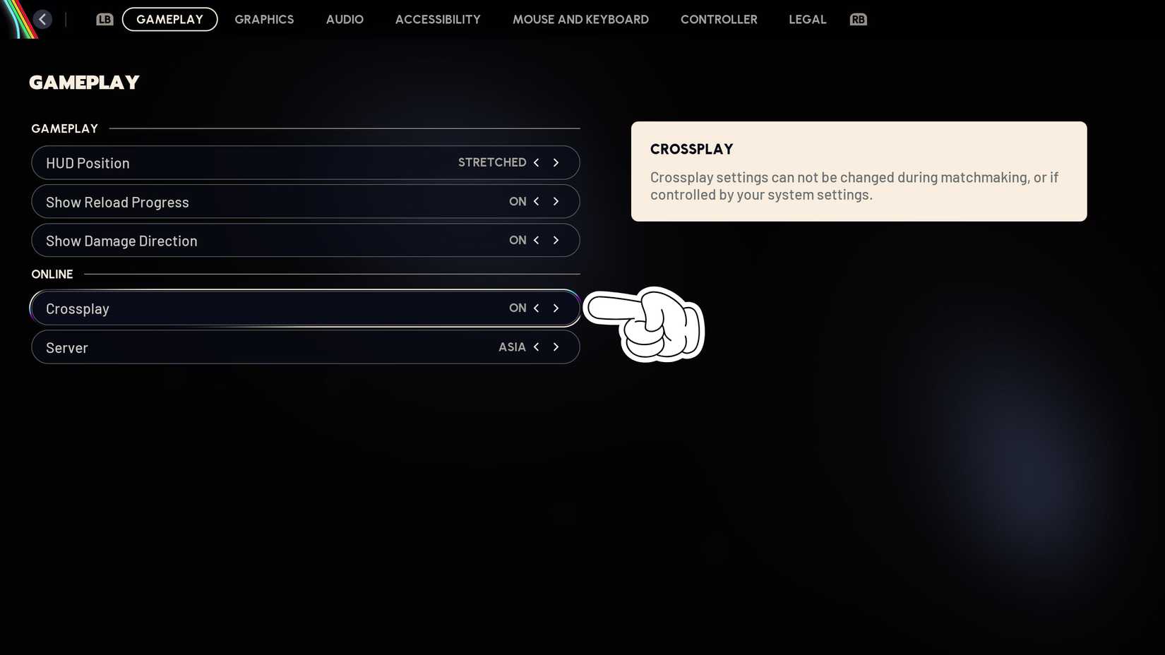 ARC Raiders Crossplay Settings