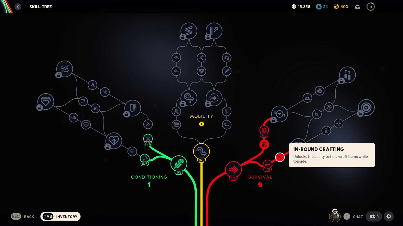Arc Raiders na Árvore de Habilidades de Criação de Rodadas