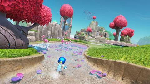 Astro exploring the game's first level - Astro Bot