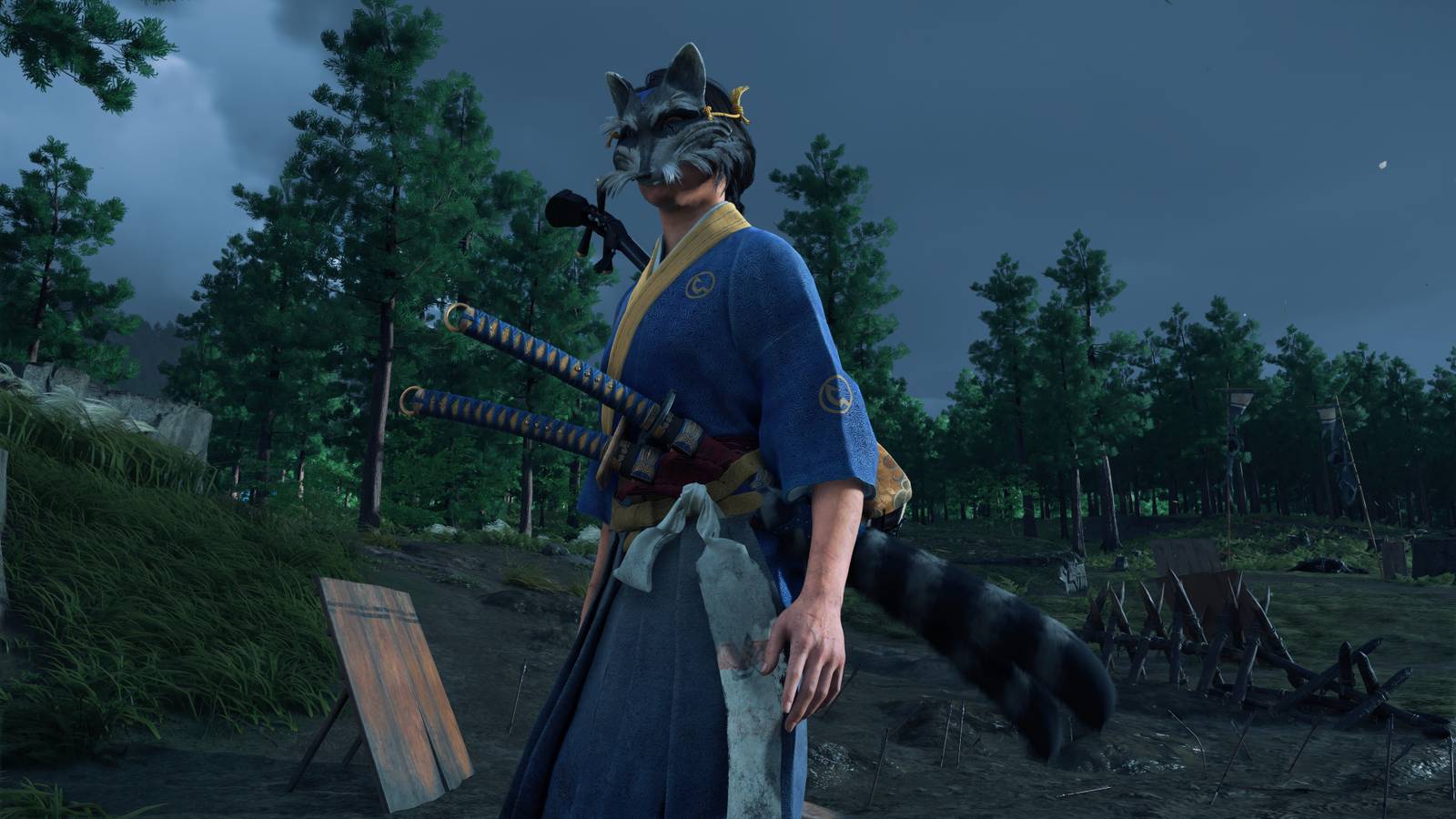Atsu dressed as Sly Cooper in Ghost of Yotei