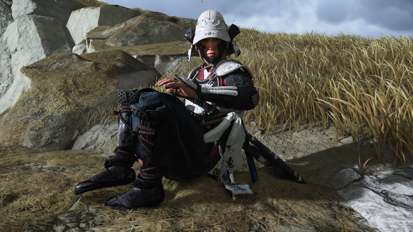 Atsu wearing The Undying Samurai armor in Ghost of Yotei