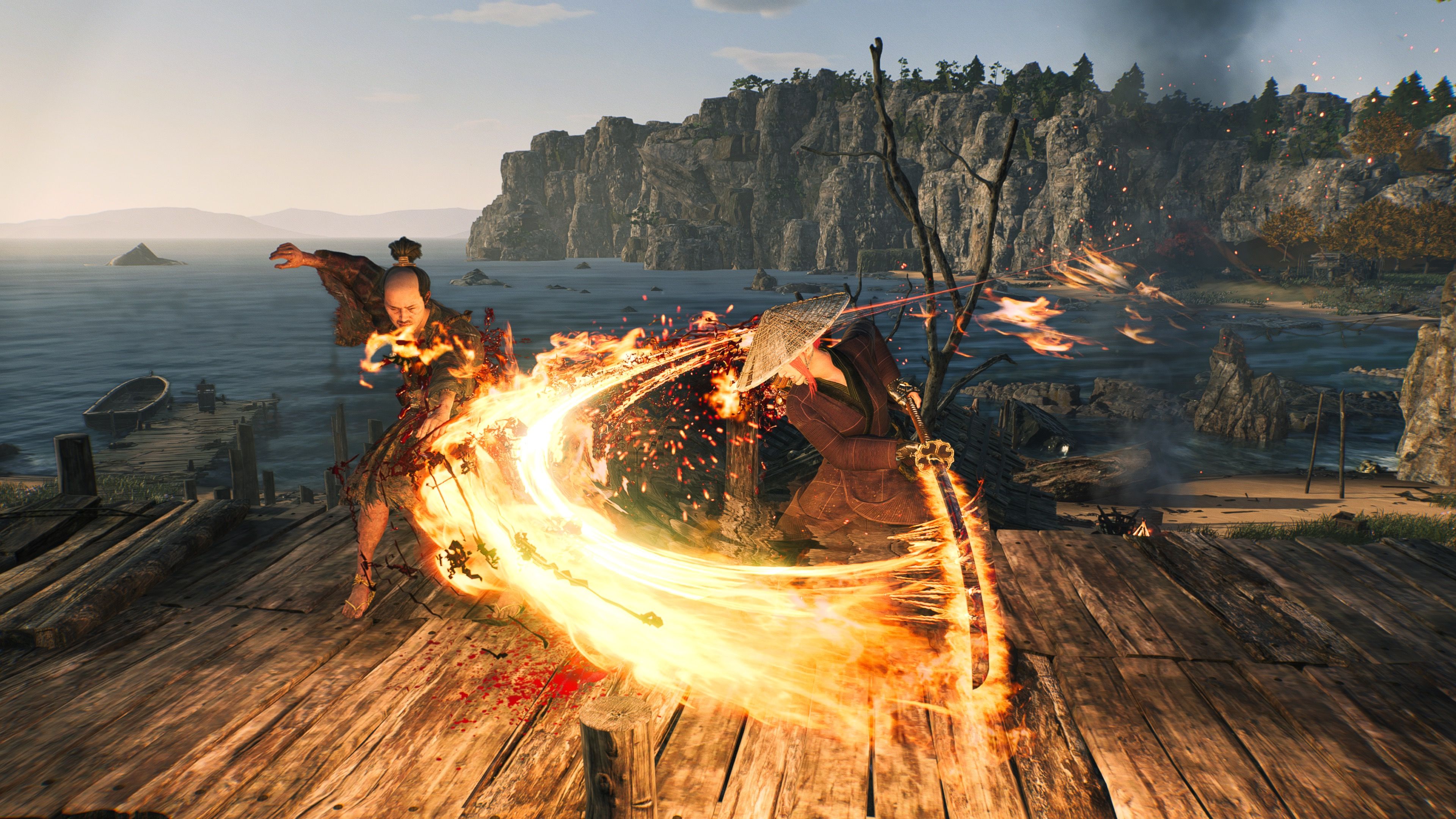 Attacking an enemy in Rise Of The Ronin