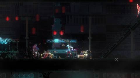 Attacking enemies in Katanaut