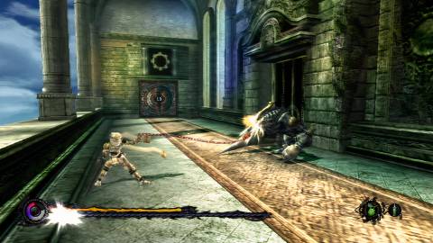 Attacking enemies in Pandora’s Tower