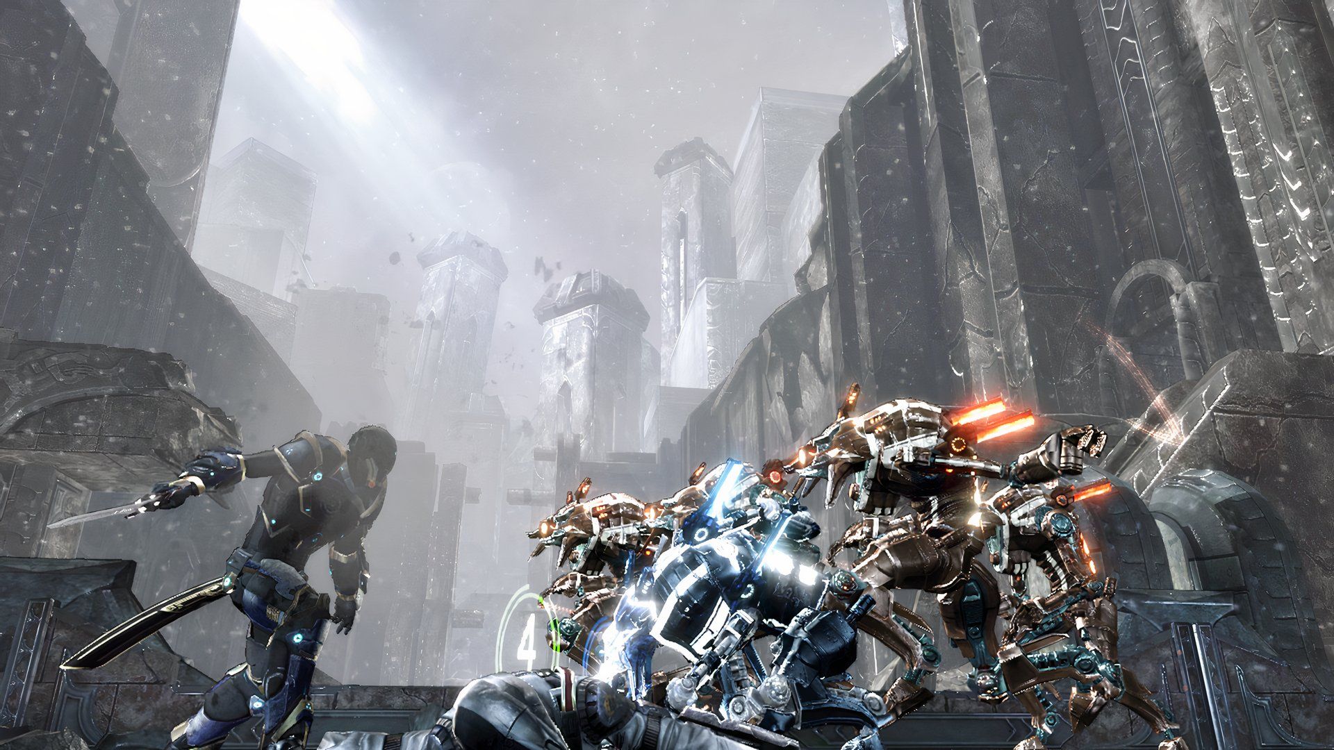 Attacking enemies in Too Human