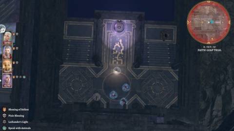 baldurs gate 3 faith-leap trial top-down view floor pattern