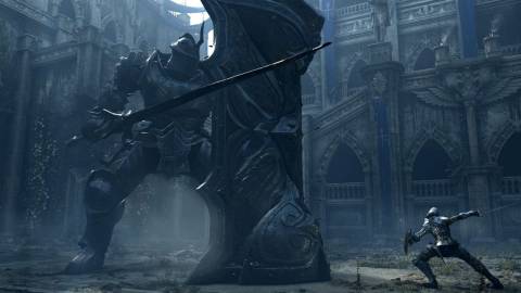 Battle against the Tower Knight - Demon's Souls