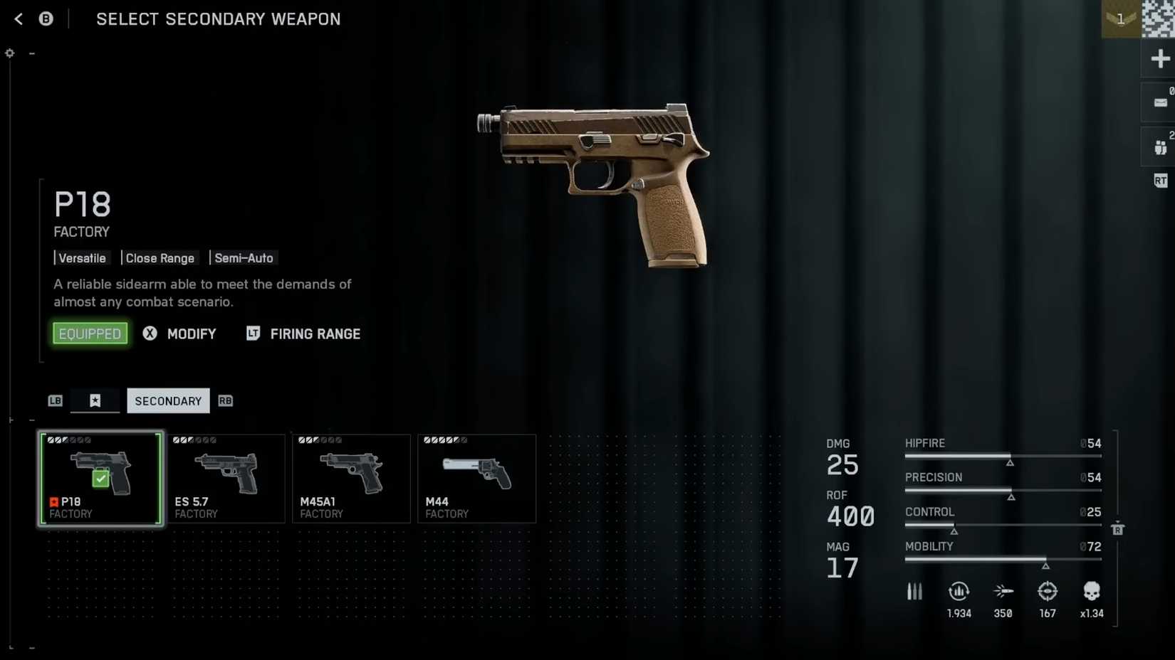 battlefield 6 p18 sidearm