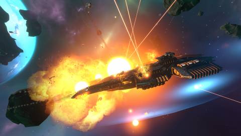 BattleGroupVR2 ship exploding