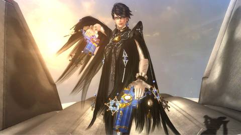 Bayonetta at the beginning of the game - Bayonetta 2
