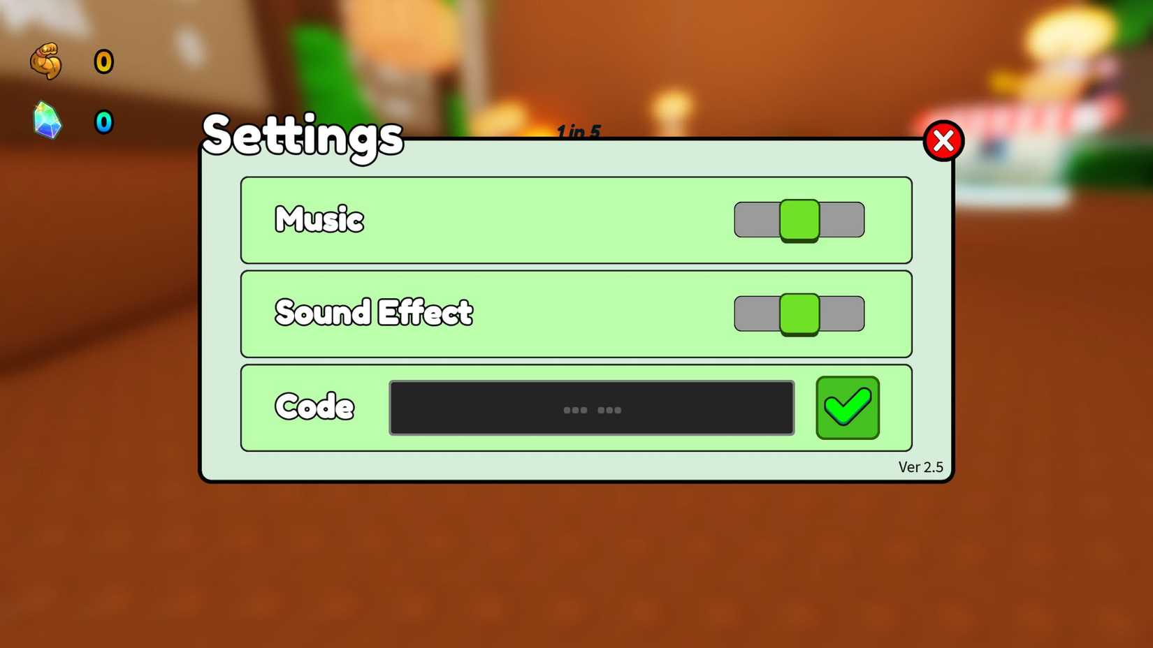 Be A super Brainrot the codes tab