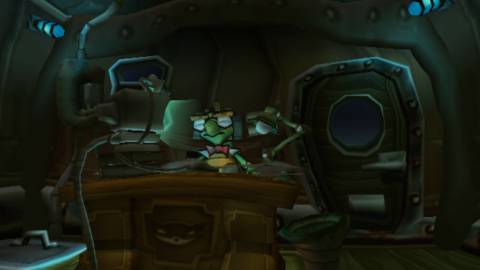 Bentley sitting in Sly Cooper