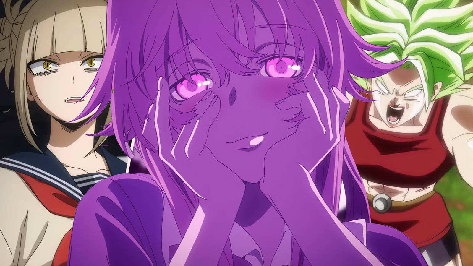 best yandere girls anime future diary, mha, dragon ball fix