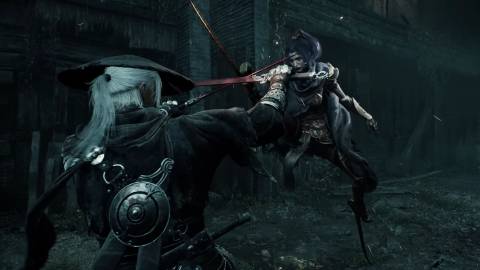 Blocking an attack from a Jade Dancer mini boss - Phantom Blade Zero