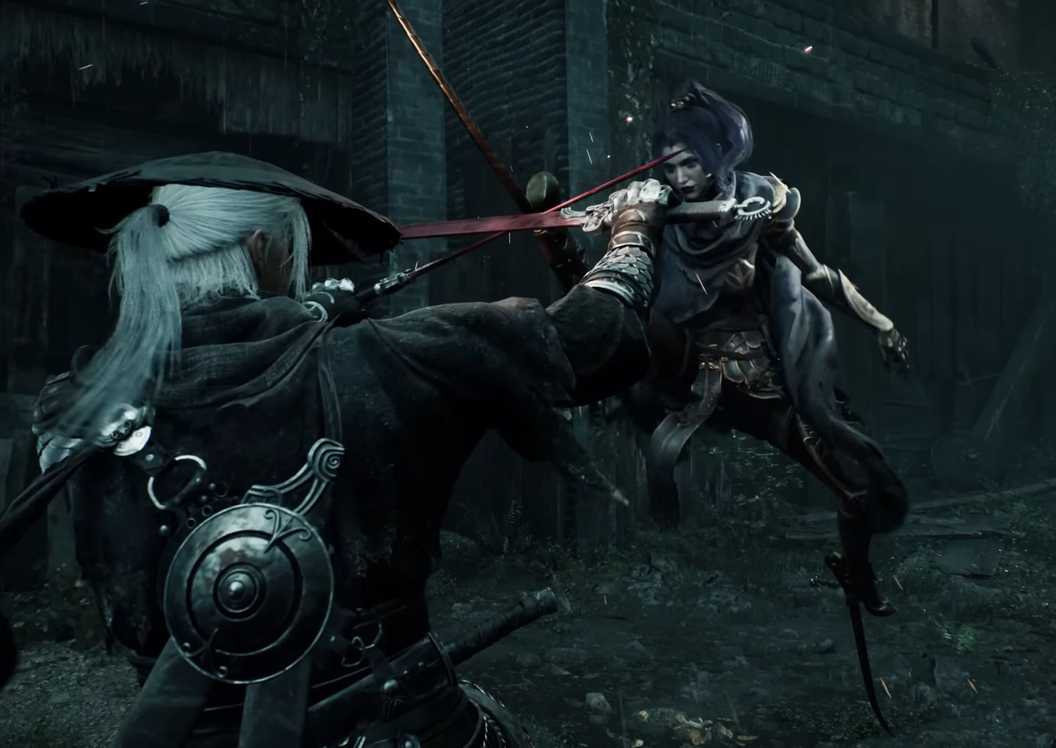 Blocking an attack from a Jade Dancer mini boss - Phantom Blade Zero