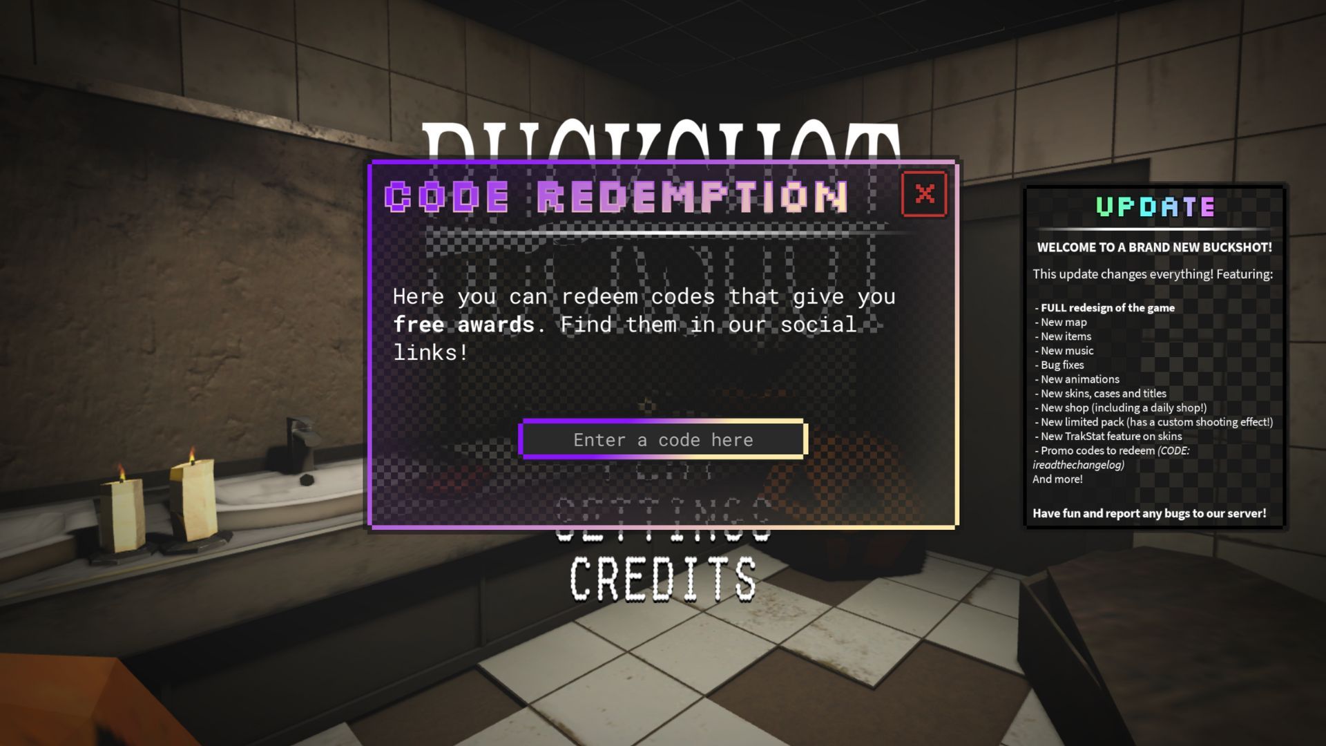 Roblox BUCKSHOT Codes Buckshot Codes 4 