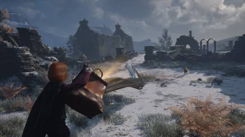 Capturing a monster in Hogwarts Legacy