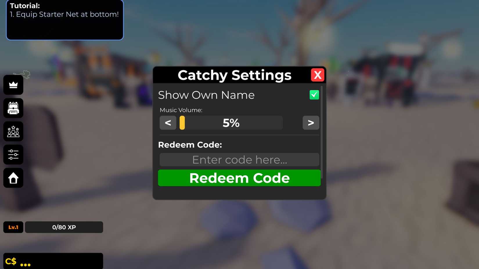 Catchy the codes tab