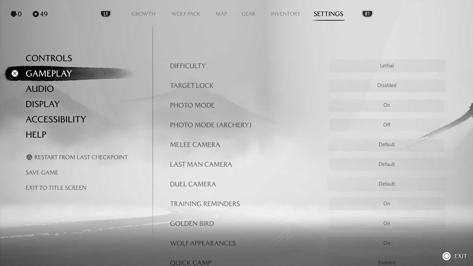 change difficulty settings in Ghost of Yotei