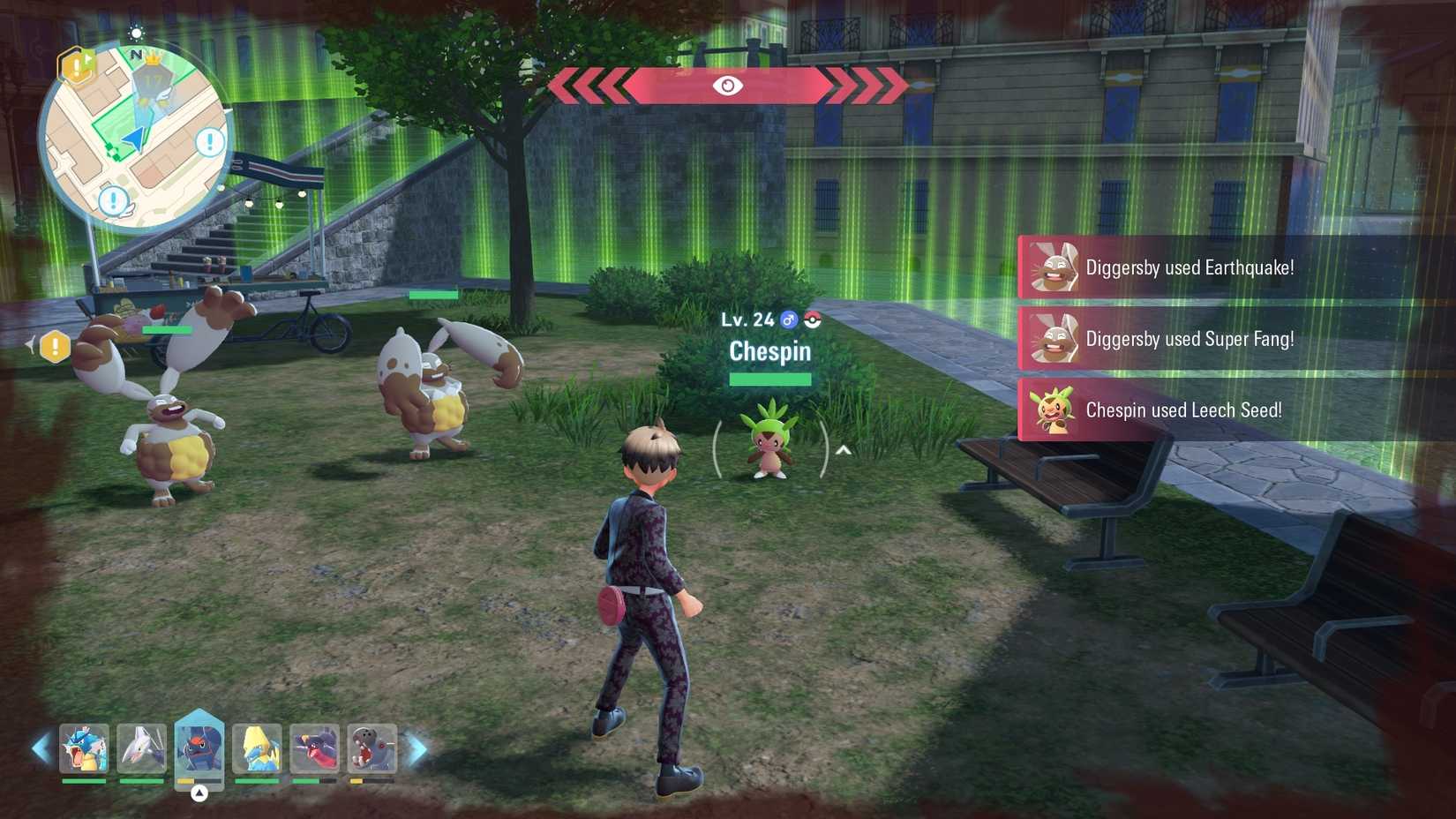 chespin in wild zone 17 in pokemon legends za