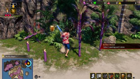 Chopping trees in Like A Dragon Infinite Wealth