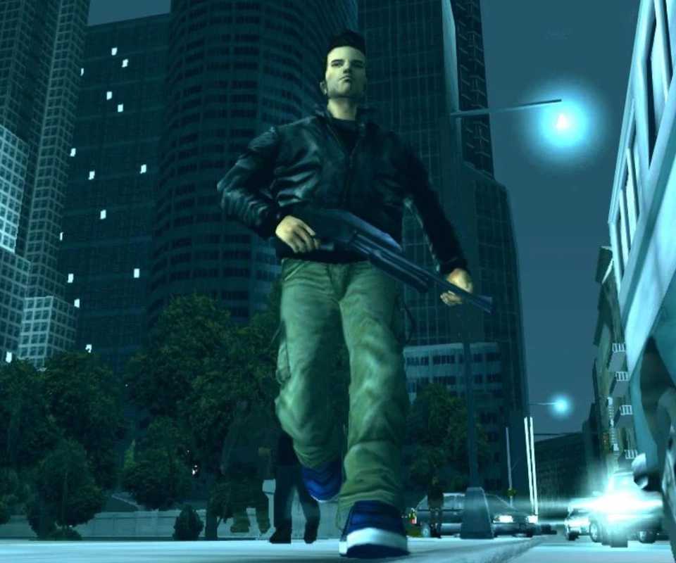 Claude running around with a shotgun - Grand Theft Auto 3